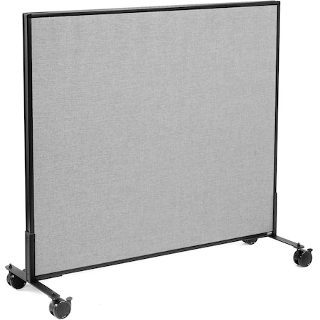 Interion By Global Industrial Interion Mobile Office Partition Panel, 48-1/4inW x 45inH, Gray 694958MGY